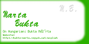 marta bukta business card